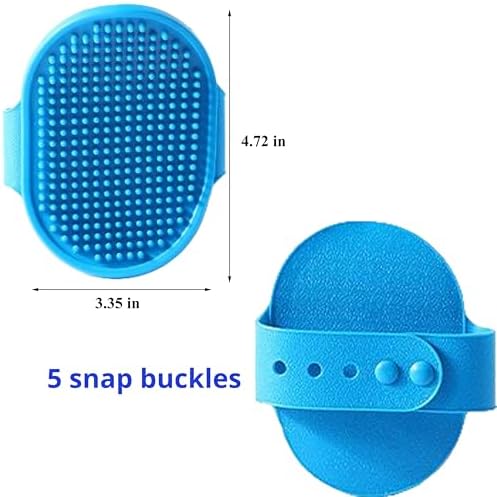 Cat Shower Cap and Bath Brush set, Cat Ear Cover and Grooming Bathing Brush for Cats Puppy Small Dogs, Cat Ear Protection Stuff, Small Dog Cat Bathing Supplies, Pet Accessories (Blue) - Image 6