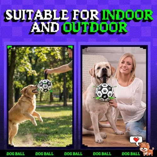 Diman Herding Ball for Dogs, 7 Inch Dog Balls with Straps, Dog Soccer Ball - Image 3