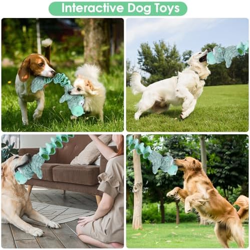 Drmstow Large Squeaky Dog Toys and Interactive Dog Tug-of-War Toy, Tough Plush Dog Toy, Cute Puppy Toys, Pet Chewable Toys Plaything for Small Medium and Large Dogs - Image 6