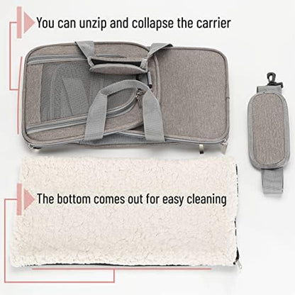 Mr. Pen- Pet Carrier, 17.5" x 11.2" x 11.5", Medium Size, Gray - Image 6
