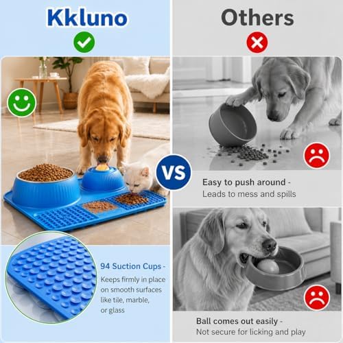Dog Lick Bowl with Rolling Ball for Liquid and Thick Treat - Image 6
