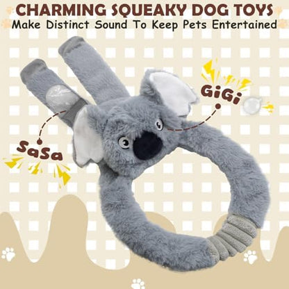 No Stuffing 2-Pack Dog Toys, Squeaky Plush with Crinkle Toy for Medium Pets - Image 4