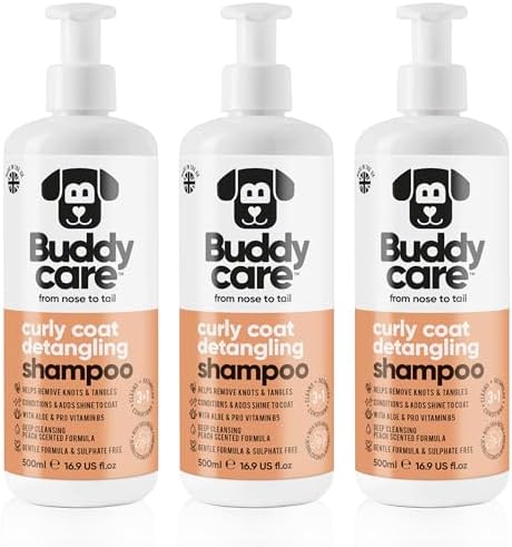 Curly Coat Dog Shampoo by Buddycare | with Aloe Vera and Pro Vitamin B5 (50.72oz) by Unknown