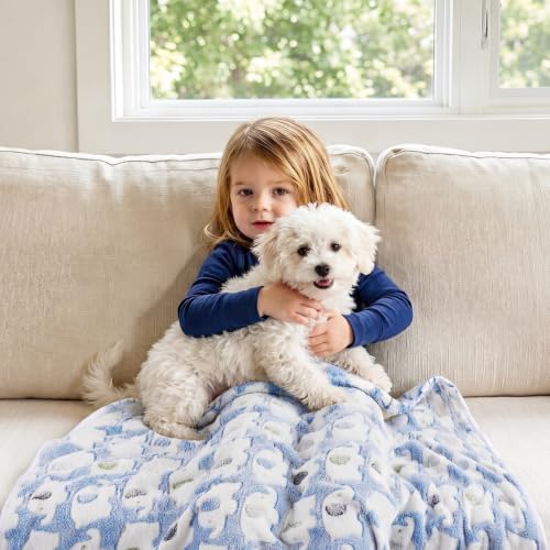 Luciphia 3 Pack Cute Dog Blankets Soft Fleece for Small Puppy Cat,23"x16" - Image 4