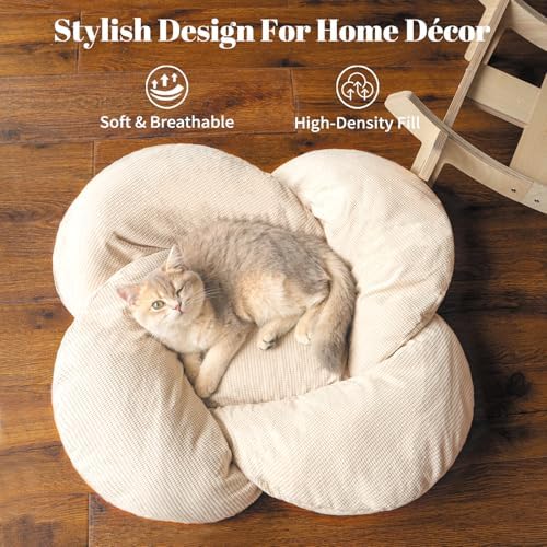 CHEERHOME PETS Elevated Cat Bed for Indoor Cats Couch Sofa Flower - Image 2
