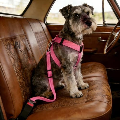 Elisel Elisel 2 Packs Adjustable Length Pet Dog Cat car seat Belt Pet seat Belt Pet Accessories for Dogs Cats and Pets (Pink) - Image 6