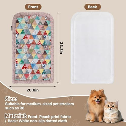 Beberoad Large Pet Stroller Single-Sided Pad - Warm and Non-Slip Mat, R8 Special Pet Stroller Seat Cushion, Comfortable and Soft - Image 5