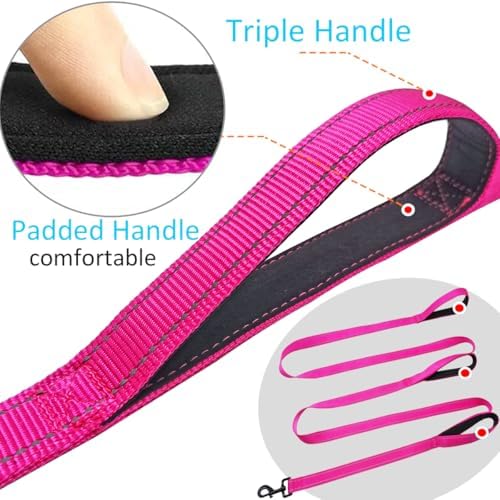 3 Handle Dog Leash 10FT Triple Handle Reflective Large Medium Dog - Image 4