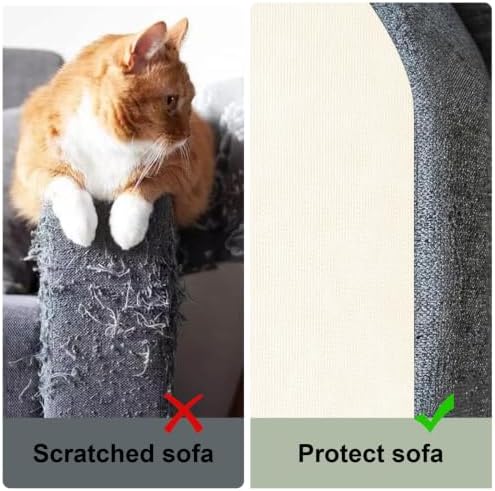 SREBAY Cat Scratch Couch Furniture Protector, Self-Adhesive Scratch Pad - Image 3