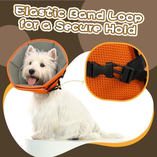 Allroaring Soft Dog Recovery Cone Adjustable Stop Licking Wounds Orange M - Image 4