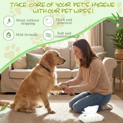 Treela 10 Pack Dog Pet Wipes, 80 Count Paws Body, Tea Tree Flavor - Image 4