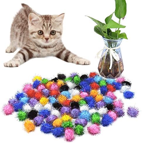 Andiker Cat Crinkle Balls, 2.36 Inches Colorful Cat Ball Chew and Chase Kitten Mylar Crinkle Balls Lightweight Cat Toys for Indoor Cats Kitten to Keep Fit and Active (100pc) - Image 3