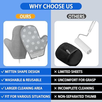 EXPAWLORER Pet Hair Removal Glove for Dogs & Cats, Washable Reusable Electrostatic Magic Brush Pet Hair Remover Glove, Upgraded Fur Removal Tool Grooming for Carpet Couch Sofa Clothing Car Seat, M - Image 5