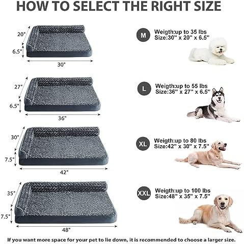 BFPETHOME Orthopedic Washable Dog Bed, Sleeping Couch for Large Senior Dogs - Image 5