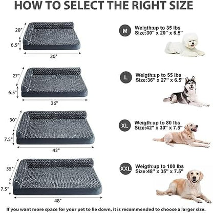BFPETHOME Orthopedic Washable Dog Bed, Sleeping Couch for Large Senior Dogs - Image 5