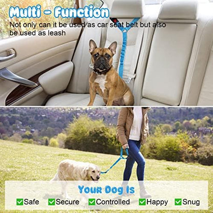 BWOGUE 2 Pack Dog Seat Belt for Car, Headrest Restraint Bungee Leads - Image 5