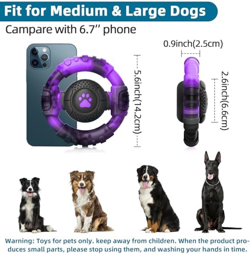 Pamlulu Tough Dog Toys for Aggressive Chewers, Indestructible Dog Toy for Large Dogs, Nylon Chew Toys for Medium Large Breed, Interactive Dog Toys to Keep Them Busy, Dog Birthday - Image 3