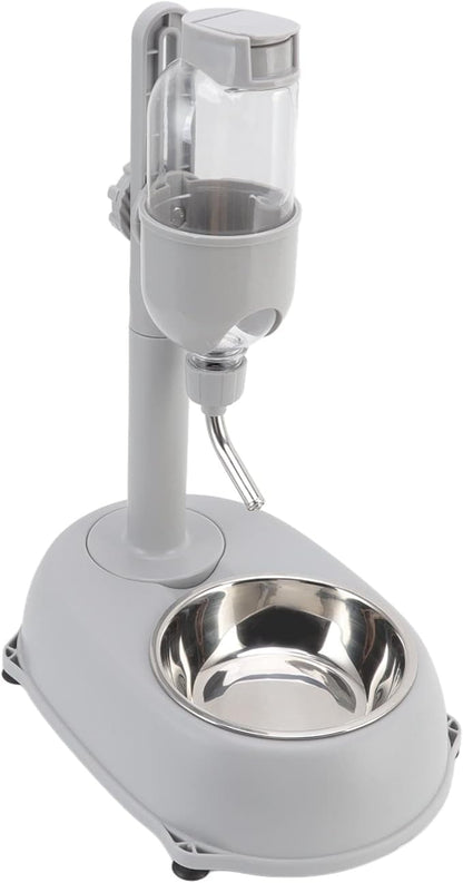 Yosoo Health Gear Pet Automatic Water Feeder Standing Water Dispenser Bowl, 500ml Detachable Adjustable Small Dog Cat Feeding Water Bowl Set, 11 * 7.7 * 15.4 in Automatic Water Food Feeder Bowl Stand