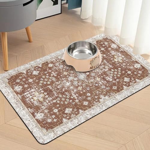 Pet Food Mats for Floor, Absorbent Dog Mat for Food and Water Dispenser Mat, Dog Food Mat Quick Dry Cat Food Mat Pet Supplies - Image 2