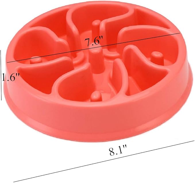 WenYing Slow Feeder Puzzle Dog Bowls, Interactive Bloat Stop Busy Bowl, Food Water Fun Feeding, Non-Slip Anti Choke Healthy Diet Bowls (Pink 1)