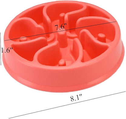 WenYing Slow Feeder Puzzle Dog Bowls, Interactive Bloat Stop Busy Bowl, Food Water Fun Feeding, Non-Slip Anti Choke Healthy Diet Bowls (Pink 1)
