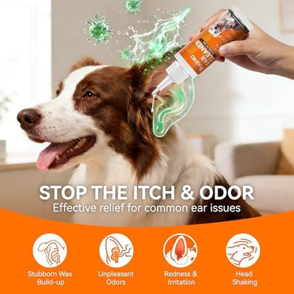 PUAINTA Dog Ear Cleaner Solution - Alcohol-Free Ear Wash with Quantum Silver & Witch Hazel - Soothes Itch, Removes Wax & Odor - Gentle Daily Flush for Dogs & Cats (8 oz) - Image 3