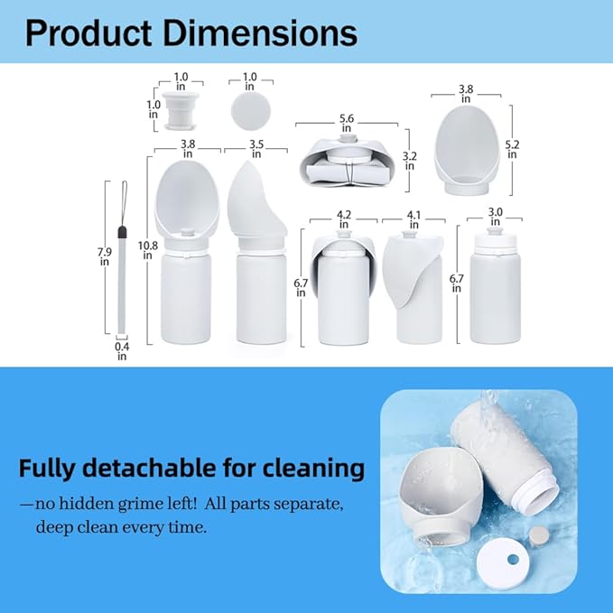 Foldable Dog Water Bottle for Small Dogs & Cats, Leak-Proof Portable Pet Water Dispenser, One-Hand Operation Travel Puppy Water Cup for Walking, Hiking, Outdoor