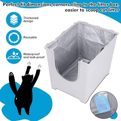 4 Pack Liner F Compatible with Modkat Flip Litter Box, Reusable Liners for Flip Litter Box - Liner F for Cat Litter Box - Image 5