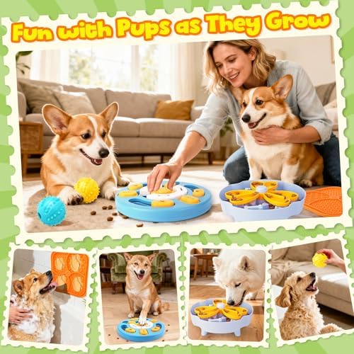 Forfon Slow Feeding Enrichment Set with Lick Mat & Puzzle Toy - Image 7