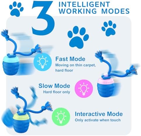 Interactive Dog Toys Ball, Automatic Motion Activated Dog Interactive Toy for Medium/Large Dogs, Moving Dogs Ball for Boredom(Blue) - Image 4