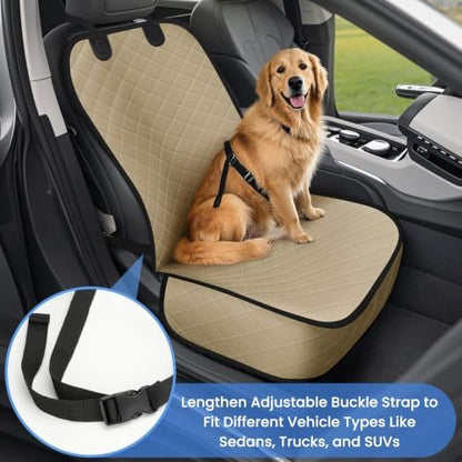 ELONGRIVER Dog Car Seat Covers, Waterproof Front Seat Cover - Image 2