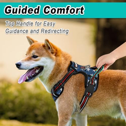 BARKBAY Dog Harness for Large Dog No Pull Mesh 2 Clips Dog Vest - Image 4