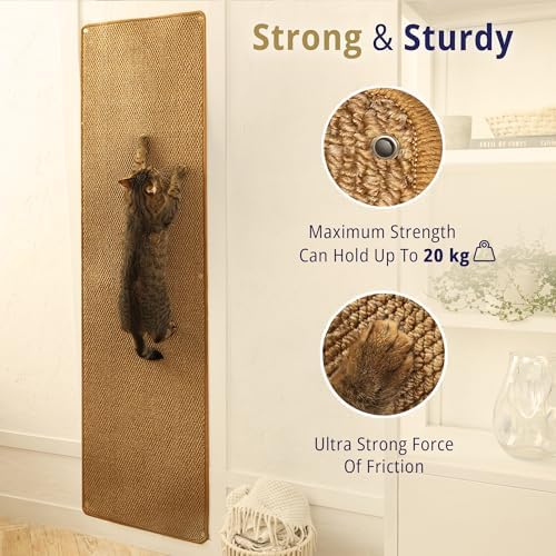 Cat Wall Climbing Carpet - Cat Wall Scratcher 67" x 17" with Fixed Nails - Image 4