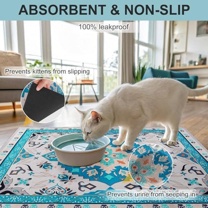 BEAUTYZOO Cat Litter Mat, 20" x 28" Litter Trapping Mat, Waterproof - Image 4