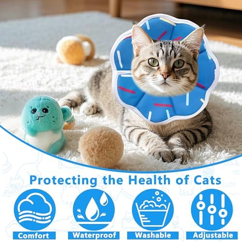 Soft Adjustable Cat Cone Collar, Comfortable Cat Recovery Collar - Image 6