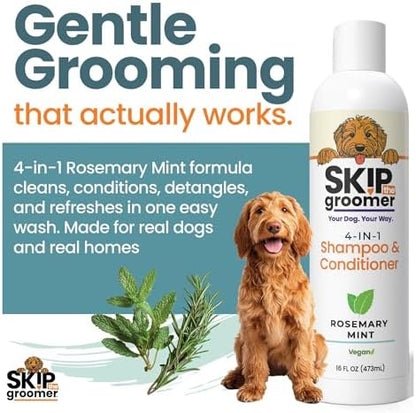 Dog Shampoo & Conditioner for All Breeds – Goldendoodles, Poodles & Doodles – 4-in-1 Reset for Bath Days – Deep Clean, Condition, Detangle & Moisturize Curly Coats – 16 oz - Image 2