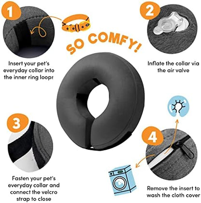 BENCMATE Inflatable Dog Cone Collar Alternative After Surgery Large - Image 2