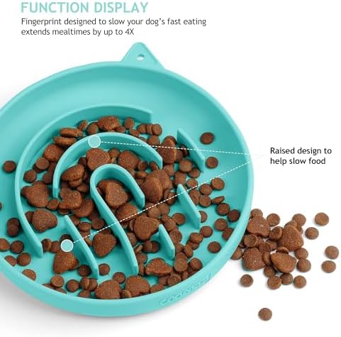 Coomazy Slow Feeder Cat Bowl Silicone Pet Puzzle Feeder for Slow Eating - Image 2