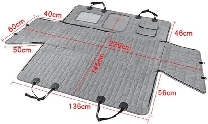 Dog Car Seat Cover for Hyundai Santa Cruz, Dog Hammock for Car, 600D Oxford Waterproof Back, Waterproof Pet Hammock Protector,A
