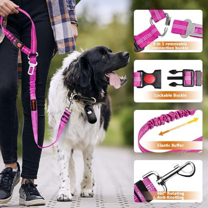 Laqibak Removable Dog Seat Belt Harness for Car, 3 in 1 Pet Seatbelt Leash - Image 5
