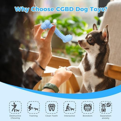 Puppy Toys, 9 Pack Dog Chew Toys for Puppy, Cute Blue Small Dog Toys, Teething Toys for Puppies, Soft Durable Interactive Chew Toy for Small Dogs - Image 2