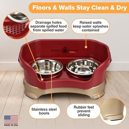 Neater Pet Brands Feeder Deluxe for Cats - Cranberry (200) - Image 4