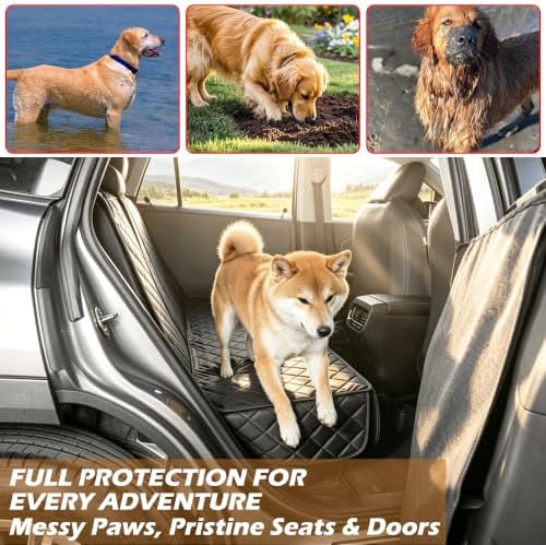 Dog Car Seat Cover for Back Seat with Side Flaps and Door Protector - Image 5