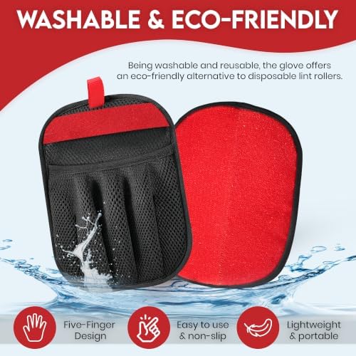 Pet Hair Remover Glove with Silicone Scraper – Reusable Electrostatic Lint & Fur Remover for Dog & Cat Hair on Couch, Carpet, Car Seat, Clothes & Laundry - Image 6
