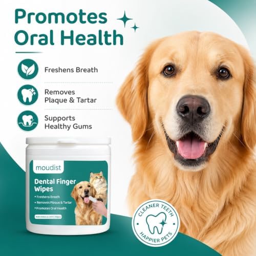 Dental Finger Wipes for Dogs & Cats, 50 Count, Pet Teeth Cleaning Wipes, Helps Remove Plaque & Tartar, Freshens Breath, Daily Oral Care, No-Rinse Tooth Cleaning - Image 6