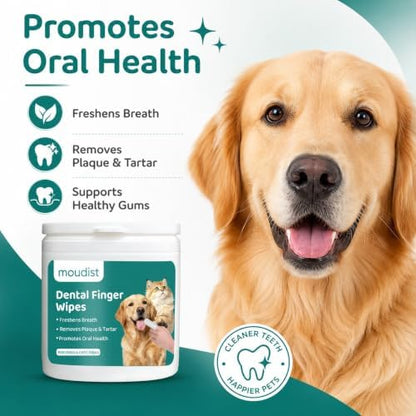 Dental Finger Wipes for Dogs & Cats, 50 Count, Pet Teeth Cleaning Wipes, Helps Remove Plaque & Tartar, Freshens Breath, Daily Oral Care, No-Rinse Tooth Cleaning - Image 6
