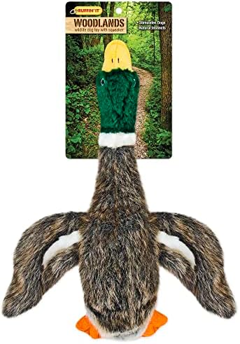 RUFFIN' IT Woodlands, Plush Mallard 13 in Squeaky Soft Stuffed, Dog Toy - Image 5