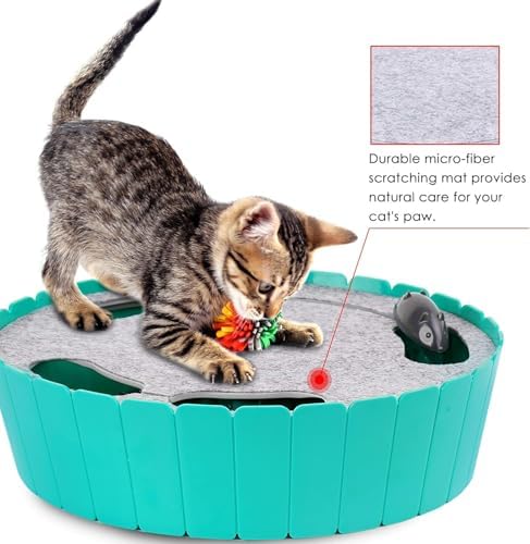 Pawaboo Interactive Cat Toy with Running Mouse, Automatic Track Kitten Toy - Image 6