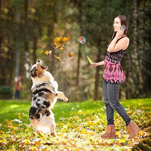 PAWISE Dog Ball Launcher for Small & Medium Dogs, 12.2" Dogs Fetch Toy with Tennis Bal, Portable Hands-Free Pick-Up Thrower for Indoor & Outdoor Play - Image 4