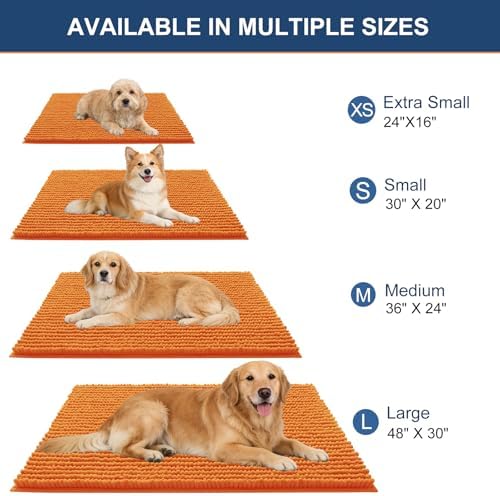 OLANLY Dog Door Mat for Muddy Paws 24x16, Extra Absorbent Chenille Mud Mat - Image 2